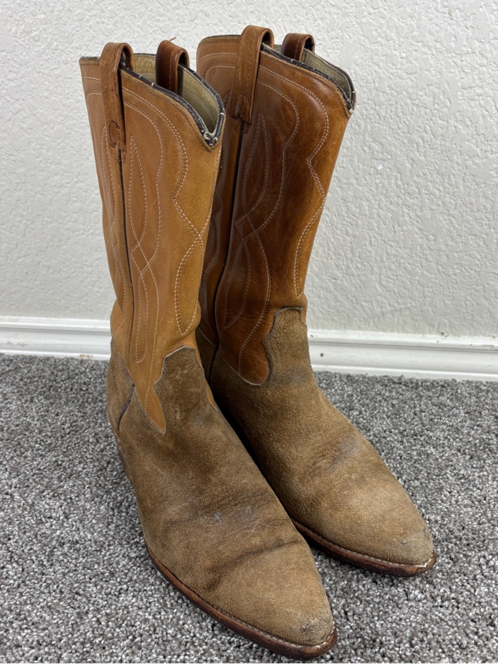 Vintage Acme Womens Suede Leather Western Cowboy Boots Made In USA  11.5 B